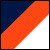 Navy & Orange & White