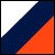 White & Navy & Orange