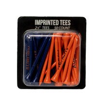 navy and orange golf tees