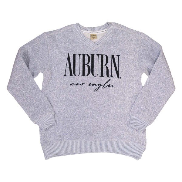 Womens War Eagle Script V-Neck Crew