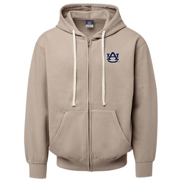AU khaki full-zip hoodie