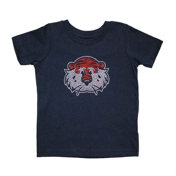 Navy Toddler Aubie Head T-shirt