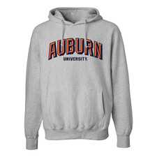 grey Auburn shadow font hoodie