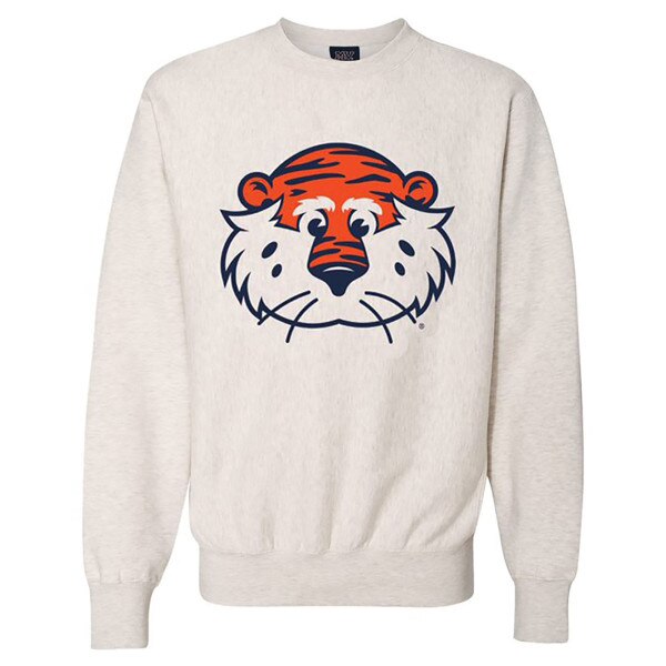 oatmeal Aubie head sweatshirt
