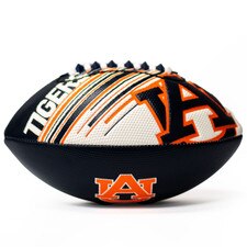 navy, orange, and white AU football