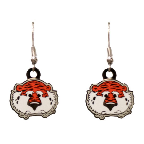 Auburn Beanie Tiger dangle earrings