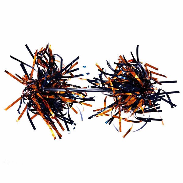 orange and navy batons