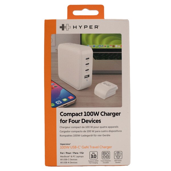 Compact 100W Charger for Four Devic