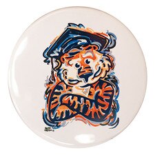 watercolor Aubie graduate button