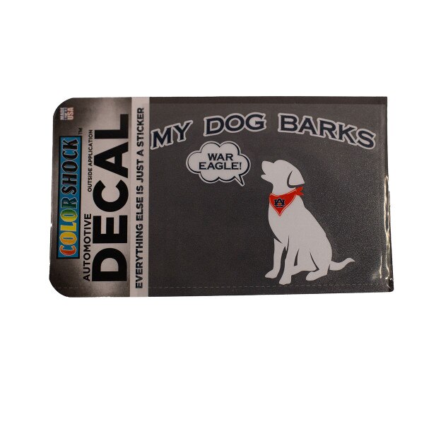 My dog barks War Eagle decal