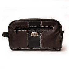 brown leather AU travel bag