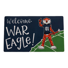 "Welcome War Eagle" Aubie Doormat