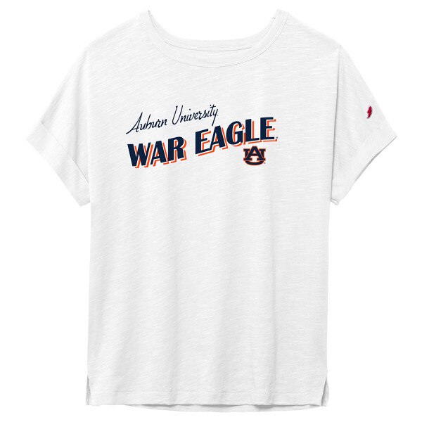 white War Eagle slanted womens tee