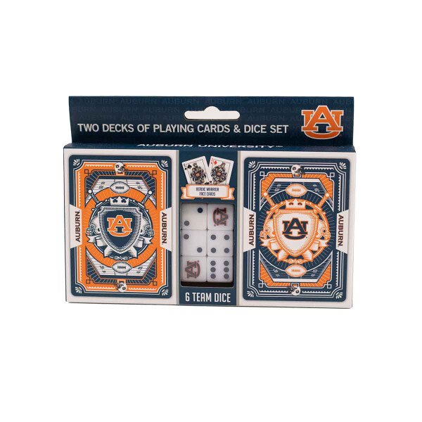 Auburn card and dice set