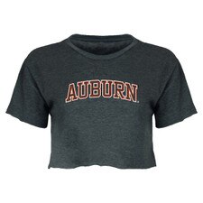 navy Auburn outlined crop top