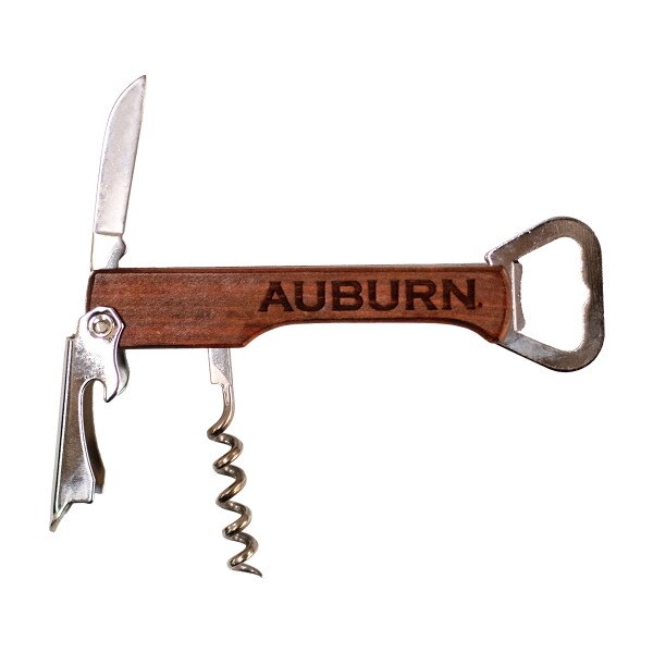 auburn wooden wine bottle opener
